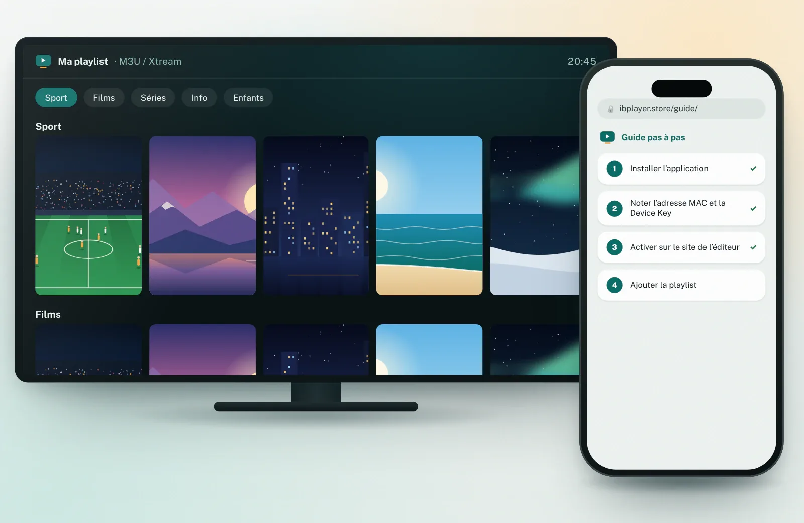 IBO Player : playlist M3U / Xtream dans IBO Player sur Smart TV et guide de configuration pas à pas sur mobile