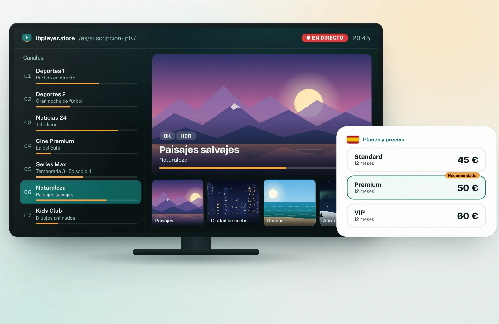 Suscripción IPTV España: guía TV en una Smart TV y planes de suscripción de 12 meses con sus precios